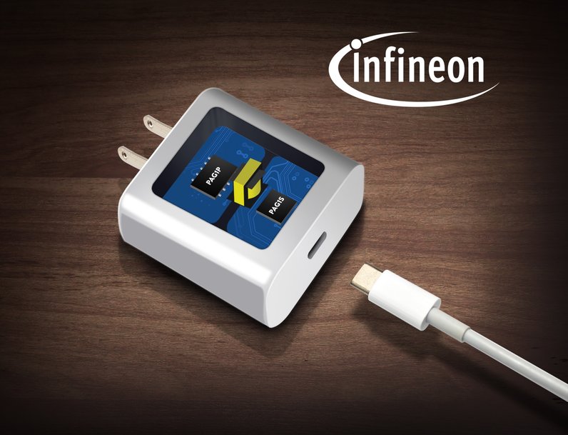 Infineon’s EZ-PD™ PAG1 AC-DC power solution selected by Verizon for its 45 W USB-C fast wall charger